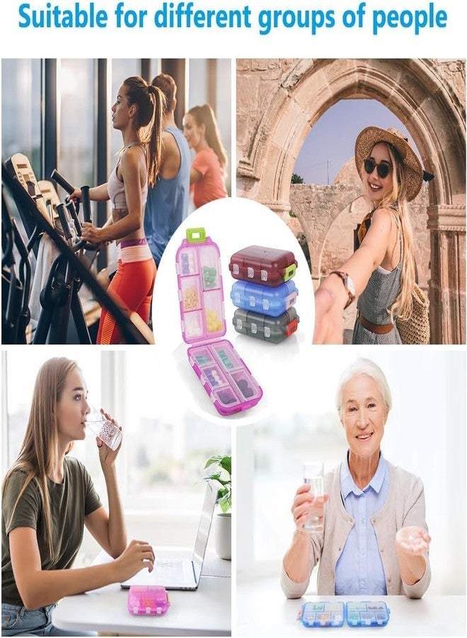 AJKN Double Layer Pill Organizer - 10 Compartment Portable Medicine Box for Travel, Outdoor, and Camping | Leakproof & Compact Storage Container for Daily Use - Image 4